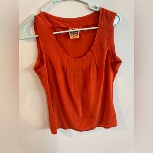 Tory Burch Silk Orange Tank Top